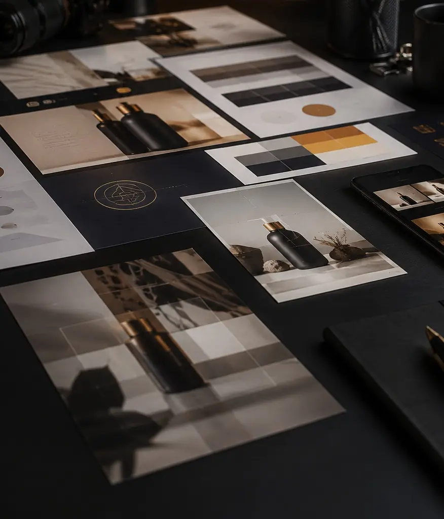 Contenuti grafici realizzati dagli asset di un brand